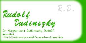 rudolf dudinszky business card